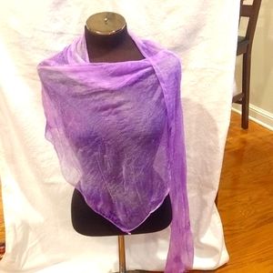 Shawl sheer mesh lavender